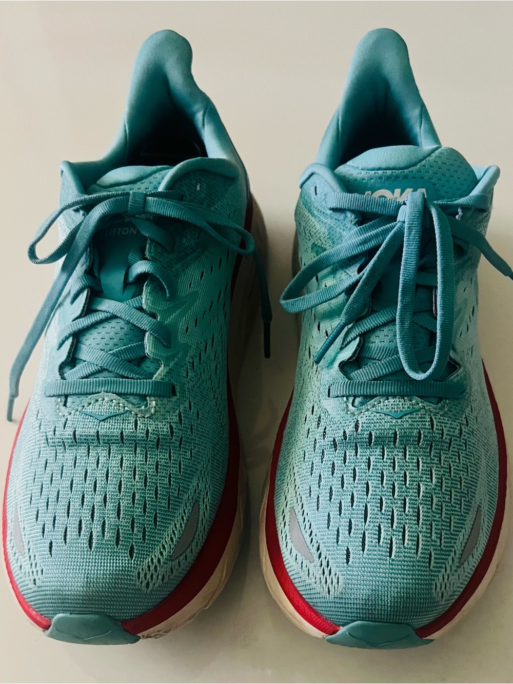 Hoka One One Clifton 8 Women's Teal Running Shoes